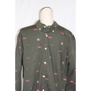 Tommy Hilfiger Logo Men's XL Slim Fit Long Sleeve Button Down Shirt